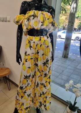 Бюстие с панталон Лимони