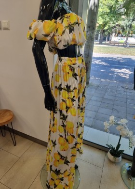 Бюстие с панталон Лимони