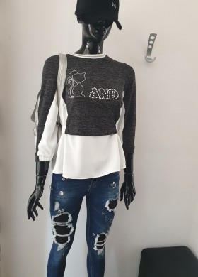 Блуза с котка