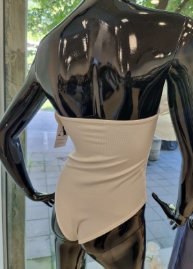 Боди с бял тюл