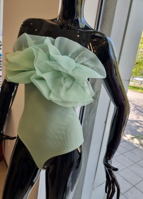 Боди с тюл мента