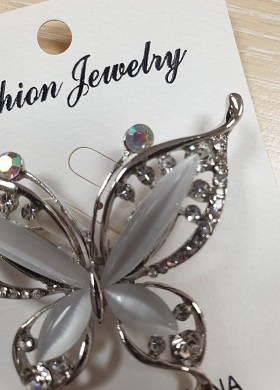 Брошка ПЕПЕРУДА сребриста