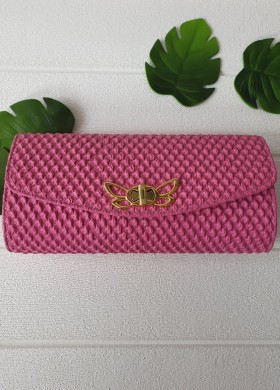 Чанта клъч розова