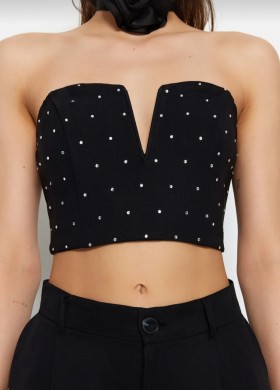 Черно изрязано бюстие