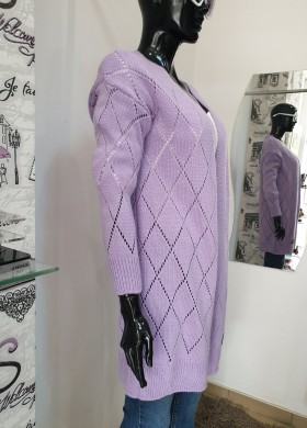 Дълга жилетка в лила