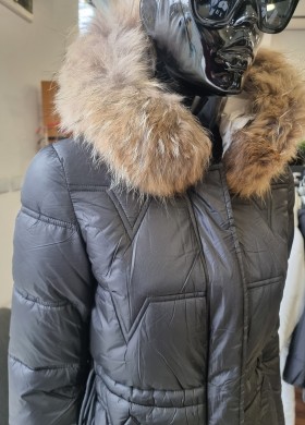 Дълго яке MODA ANNA черно