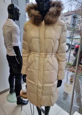 Дълго яке MODA ANNA екрю