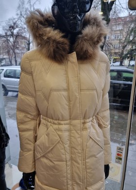 Дълго яке MODA ANNA екрю