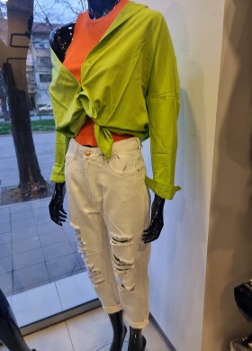 Дънки бели накъсани