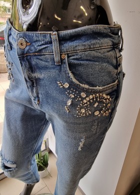 Дънки KAROL с камъни