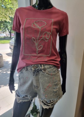 Дънки къси надрани