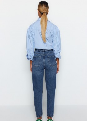 Дънки Mom Jeans с висока талия