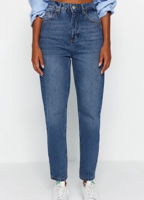 Дънки Mom Jeans с висока талия