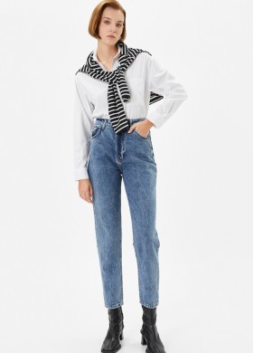 Дънки Mom с висока талия