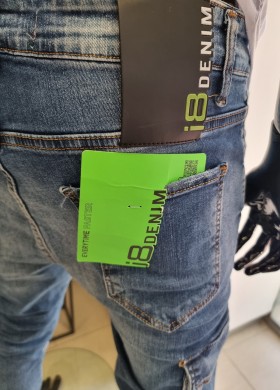 Дънки мъжки карго сини