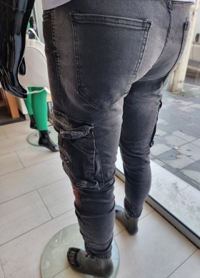 Дънки мъжки карго сиви