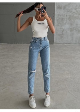 Дънки PONZA нарязан крачол