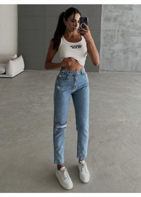 Дънки PONZA нарязан крачол