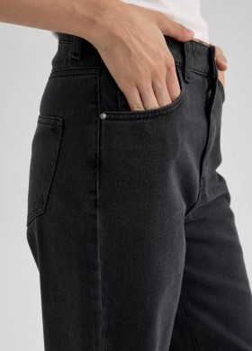 Дънки с широк крачол черни