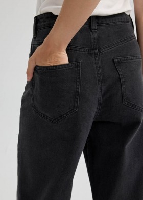 Дънки с широк крачол черни