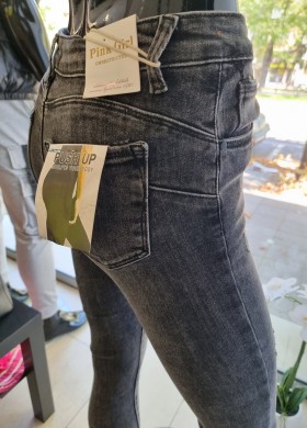 Дънки слим графит