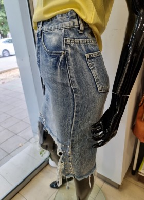 Дънкова пола асиметрична