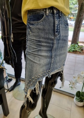 Дънкова пола асиметрична