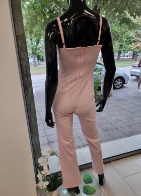 Гащеризон розов със златисти копчета