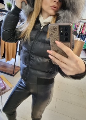 Яке с естествен пух маскировъчно