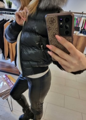 Яке с естествен пух маскировъчно