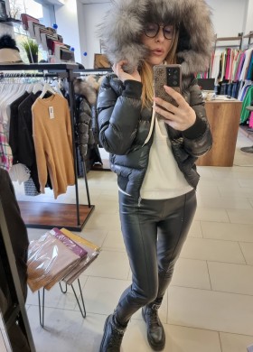 Яке с естествен пух маскировъчно