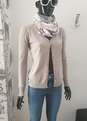 Жилетка къса бежова