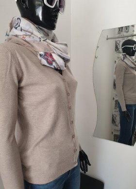 Жилетка къса бежова