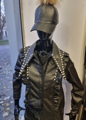 Кожена риза тип яке