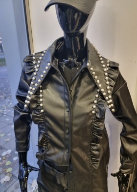 Кожена риза тип яке