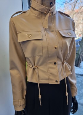 Кожено яке бежово SISI