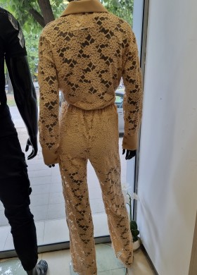 Комплект бежова дантела