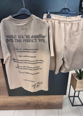 Комплект омбре бежов