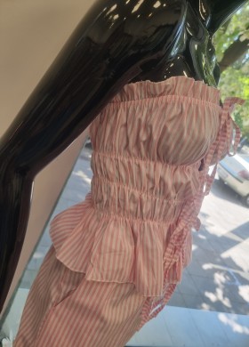 Комплект в розово райе