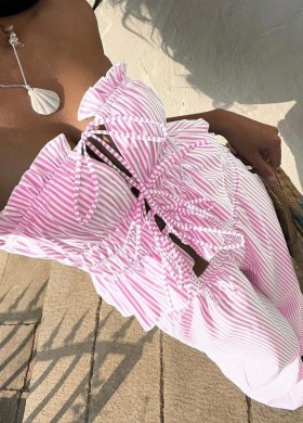 Комплект в розово райе