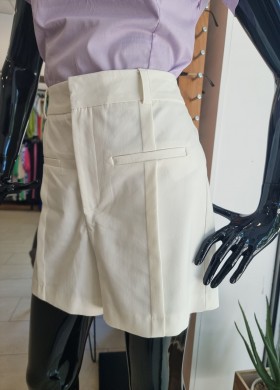 Къс панталон KAROL бял