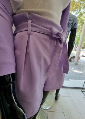 Къс панталон лилав