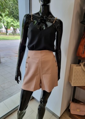 Къс панталон пудра