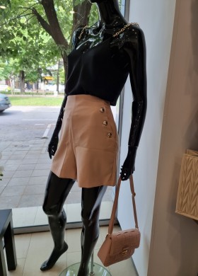 Къс панталон пудра