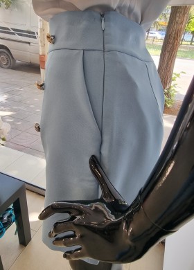 Къс панталон син