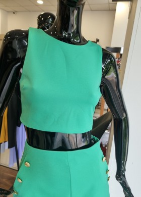 Къс топ в зелено