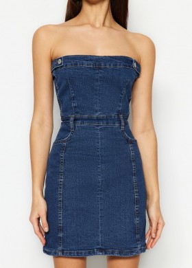 Къса дънкова рокля