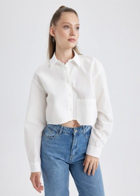 Къса риза с дълги ръкави