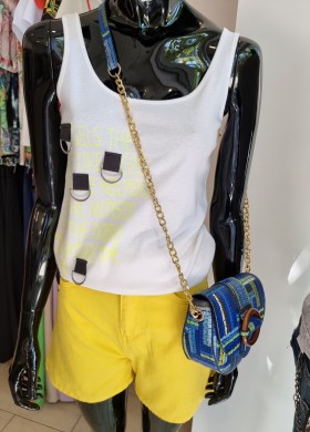 Къси дънки в жълто