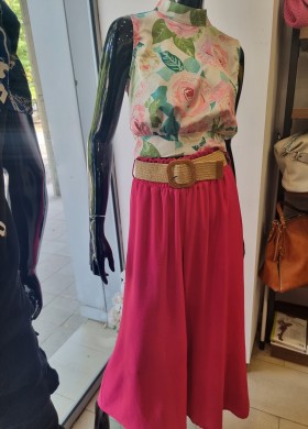 Панталон широк в циклама